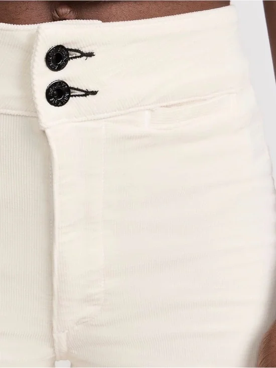 ASKK NY High-Rise Wide Leg Jeans in Cream - Picture 4 of 10